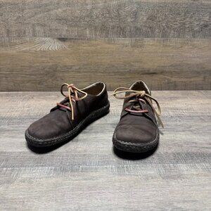 Born Kenya Brown Leather Wide Toe Box Oxfords Women's Size 7.5